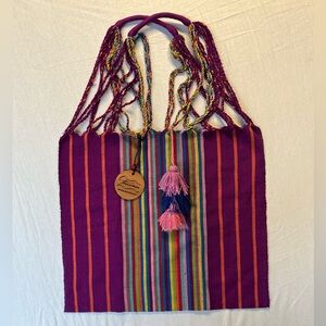 Colorful Striped Tote Bag